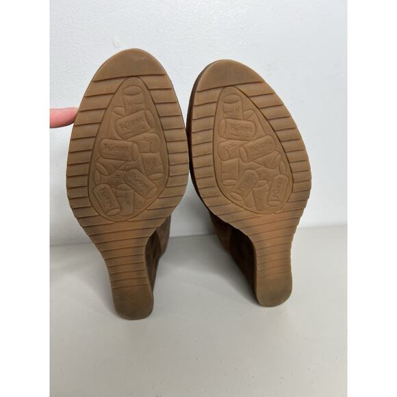 KORKS Kork-Ease Wedge Brown Suede Leather Boot Bootie Women’s Size 9.5 - Picture 7 of 9